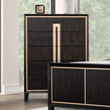 Kenyada Espresso 5 Pc Queen Bedroom Set from Furniture of America - Luna Furniture