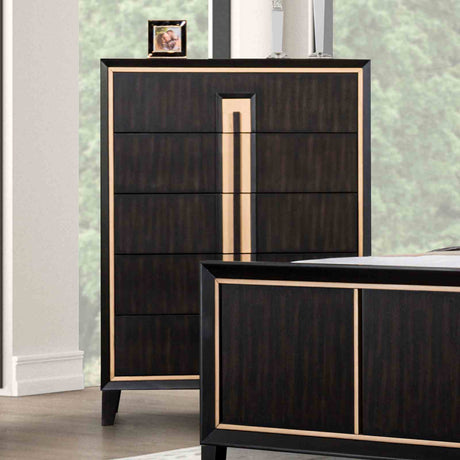 Kenyada Espresso 5-Piece Queen Bedroom Set from Furniture of America - Luna Furniture