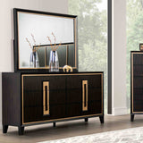 Kenyada Espresso 5 Pc Queen Bedroom Set from Furniture of America - Luna Furniture
