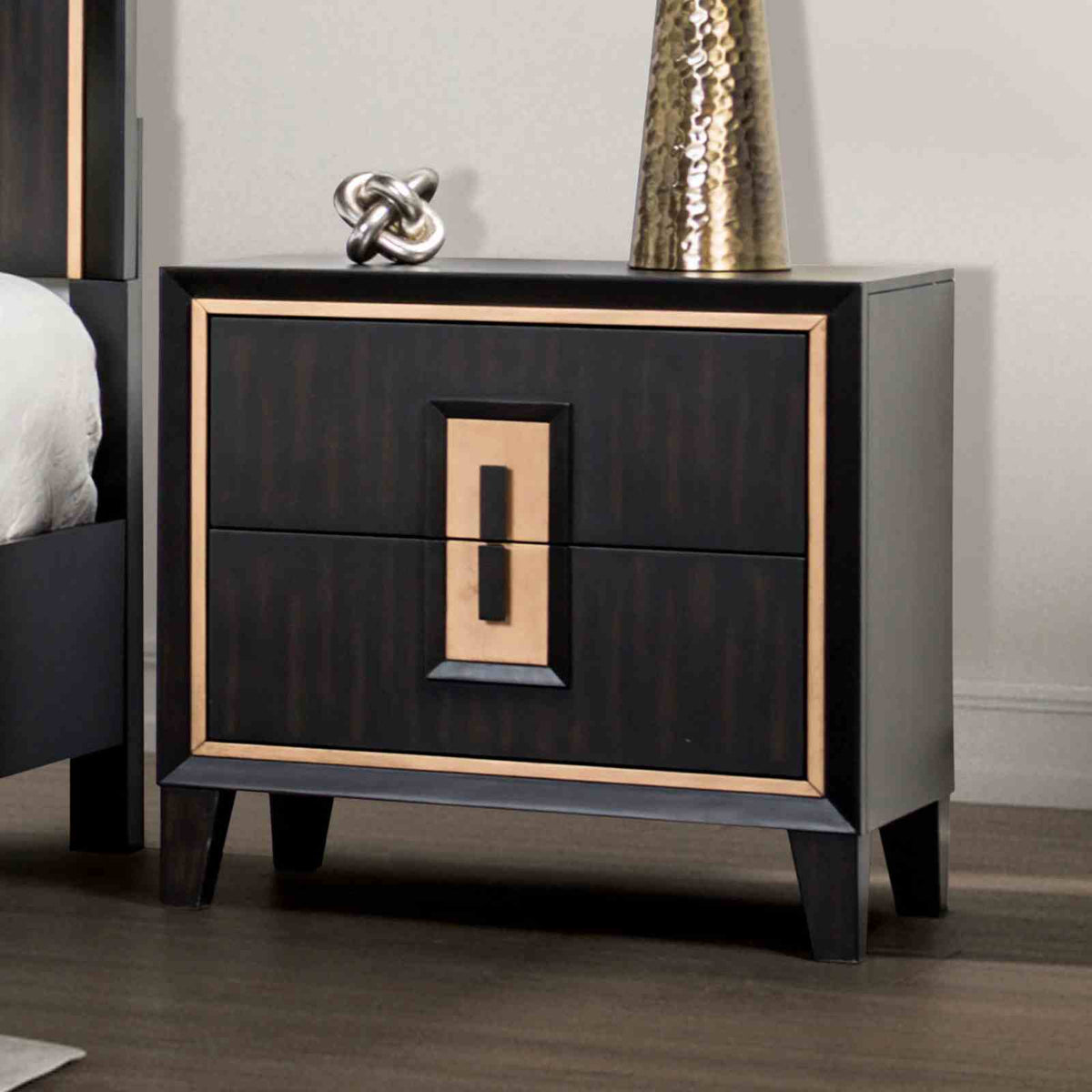 Kenyada Espresso 5 Pc Queen Bedroom Set from Furniture of America - Luna Furniture