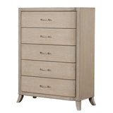 Candra Natural Oak 5 Pc Queen Bedroom Set from Furniture of America - Luna Furniture