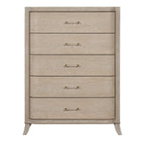 Candra Natural Oak 5 Pc Queen Bedroom Set from Furniture of America - Luna Furniture