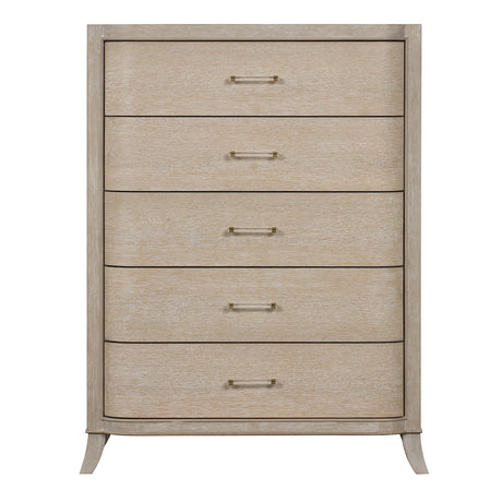 Candra Natural Oak 5-Piece Queen Bedroom Set from Furniture of America - Luna Furniture