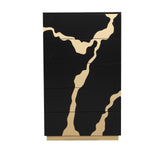 Goldsberg Black/Gold Chest from Furniture of America - Luna Furniture