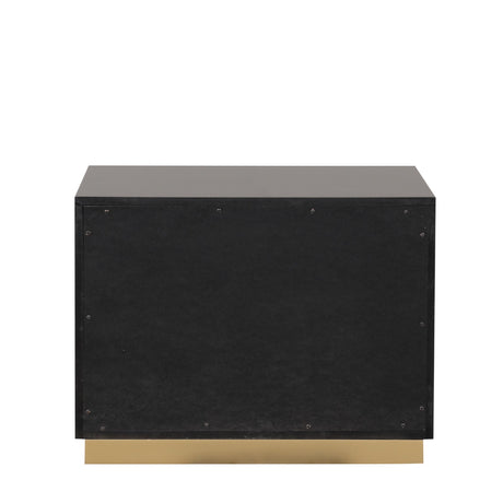 Goldsberg Black/Gold Nightstand from Furniture of America - Luna Furniture