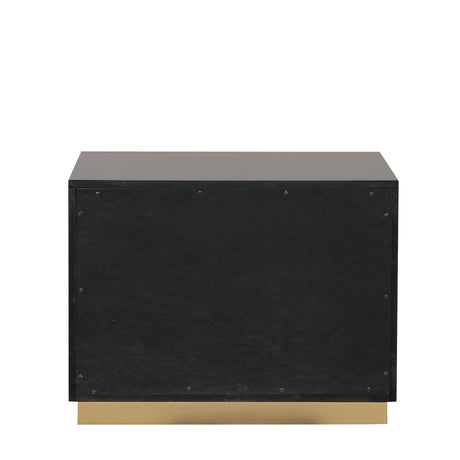 Goldsberg Black/Gold 5-Piece Queen Bedroom Set from Furniture of America - Luna Furniture
