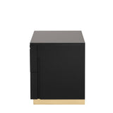 Goldsberg Black/Gold Nightstand from Furniture of America - Luna Furniture