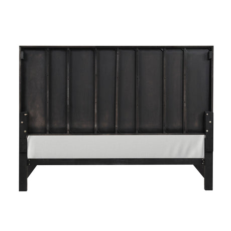 Goldsberg Black/Gold King Panel Bed from Furniture of America - Luna Furniture
