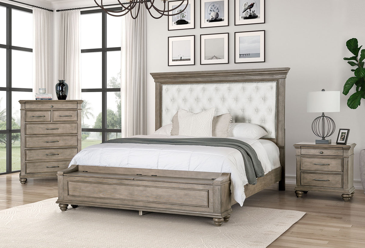 Philomath Aged Oak Queen Bed from Furniture of America - Luna Furniture