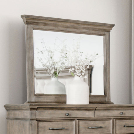 Philomath Aged Oak Mirror (Mirror Only) from Furniture of America - Luna Furniture