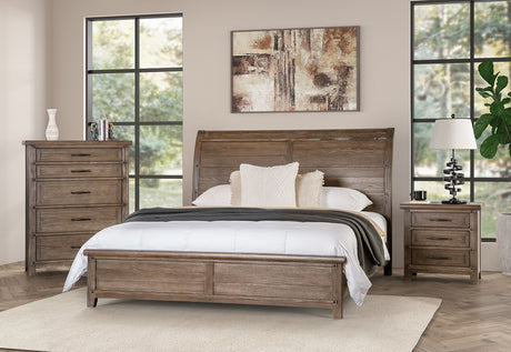 Merthyr Brown King Bed from Furniture of America - Luna Furniture