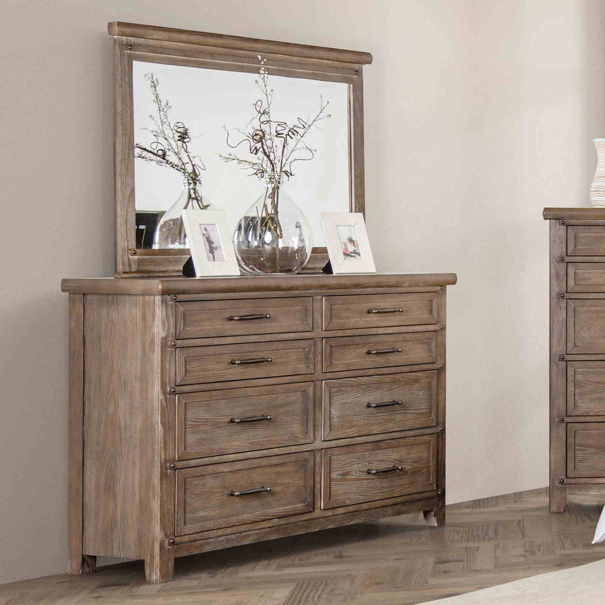 Merthyr Brown 5 Pc Queen Bedroom Set from Furniture of America - Luna Furniture