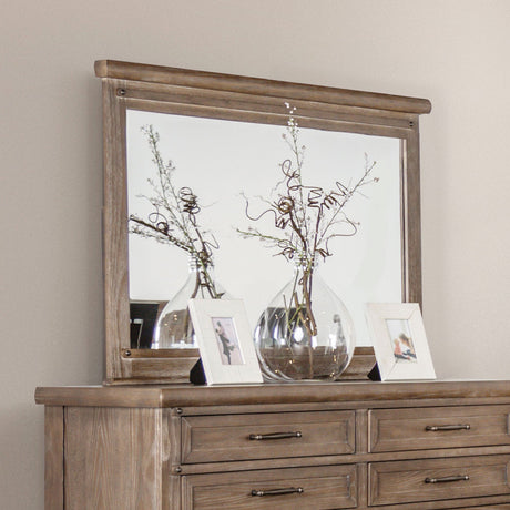 Merthyr Brown Mirror (Mirror Only) from Furniture of America - Luna Furniture