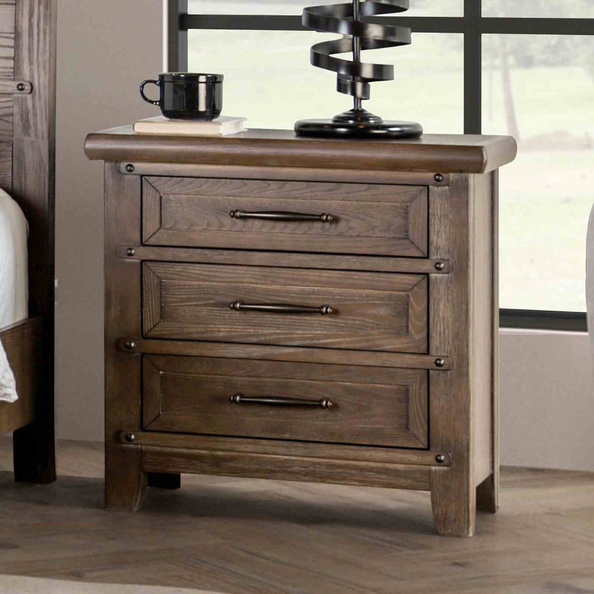 Merthyr Brown Transitional Bedroom Set from Furniture of America - Luna Furniture