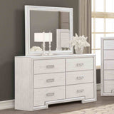 Basilone Rustic White 5 Pc Queen Bedroom Set from Furniture of America - Luna Furniture