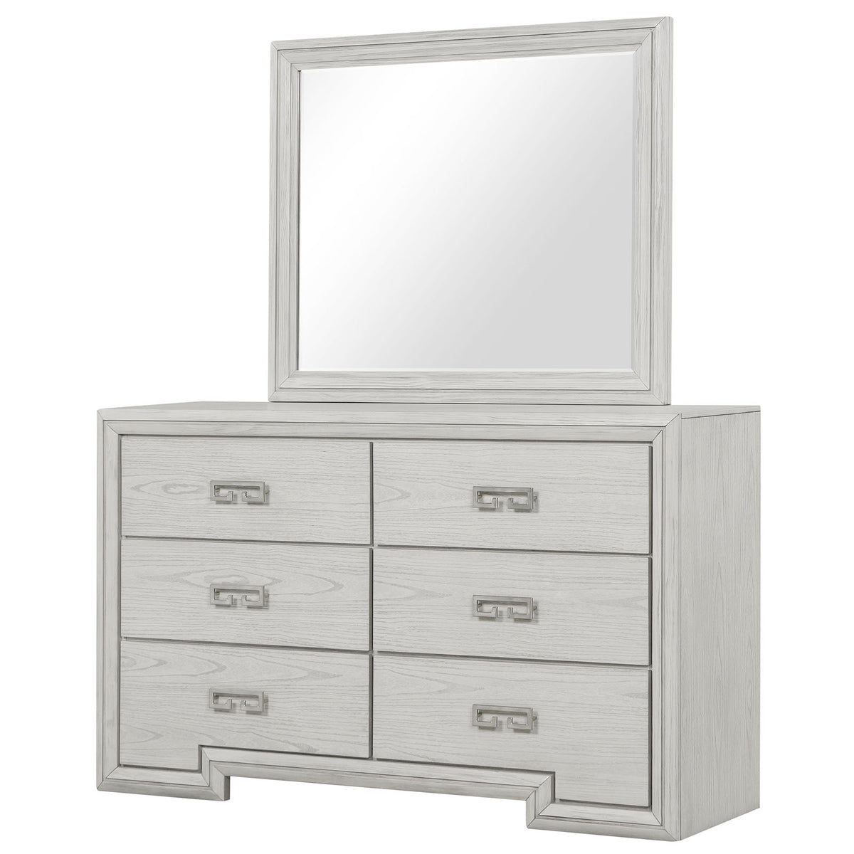 Basilone Rustic White 5 Pc Queen Bedroom Set from Furniture of America - Luna Furniture