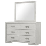 Basilone Rustic White 5 Pc Queen Bedroom Set from Furniture of America - Luna Furniture