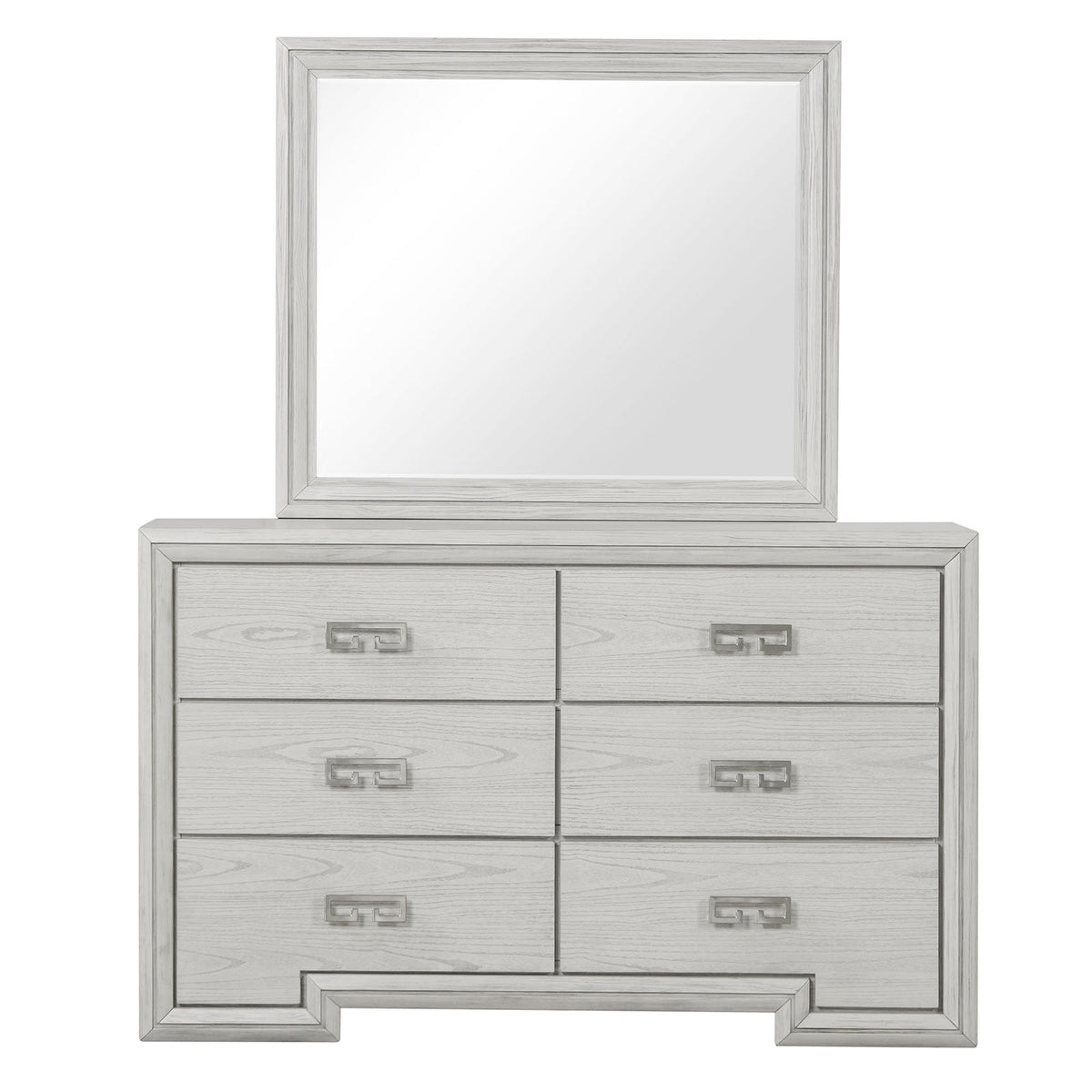 Basilone Rustic White 5 Pc Queen Bedroom Set from Furniture of America - Luna Furniture