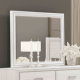 Basilone Rustic White Mirror (Mirror Only) from Furniture of America - Luna Furniture