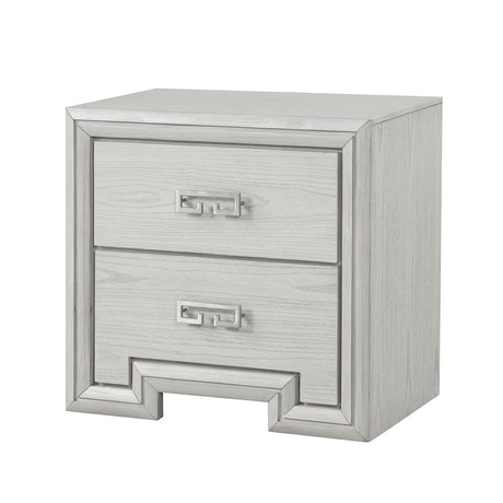Basilone Rustic White 5-Piece Queen Bedroom Set from Furniture of America - Luna Furniture