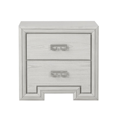 Basilone Rustic White 5-Piece Queen Bedroom Set from Furniture of America - Luna Furniture