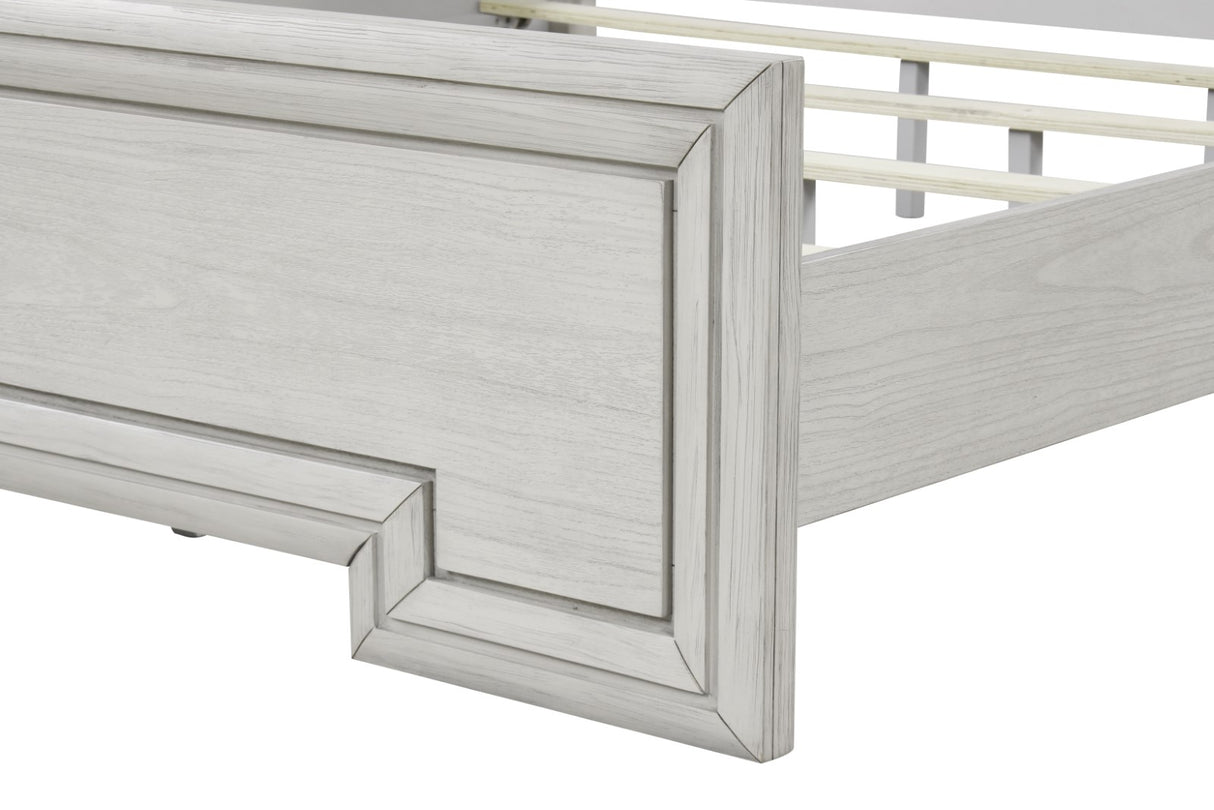 Basilone Rustic White Queen Bed from Furniture of America - Luna Furniture