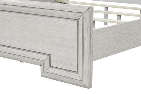 Basilone Rustic White 5-Piece Queen Bedroom Set from Furniture of America - Luna Furniture