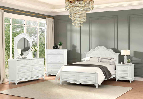 Naucalpan White Mirror (Mirror Only) from Furniture of America - Luna Furniture