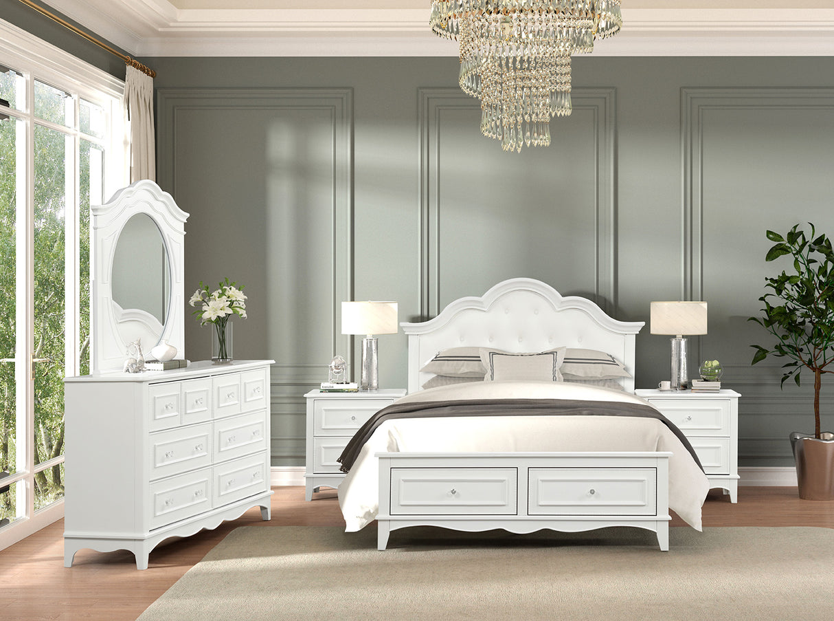 Naucalpan White Full Bed from Furniture of America - Luna Furniture