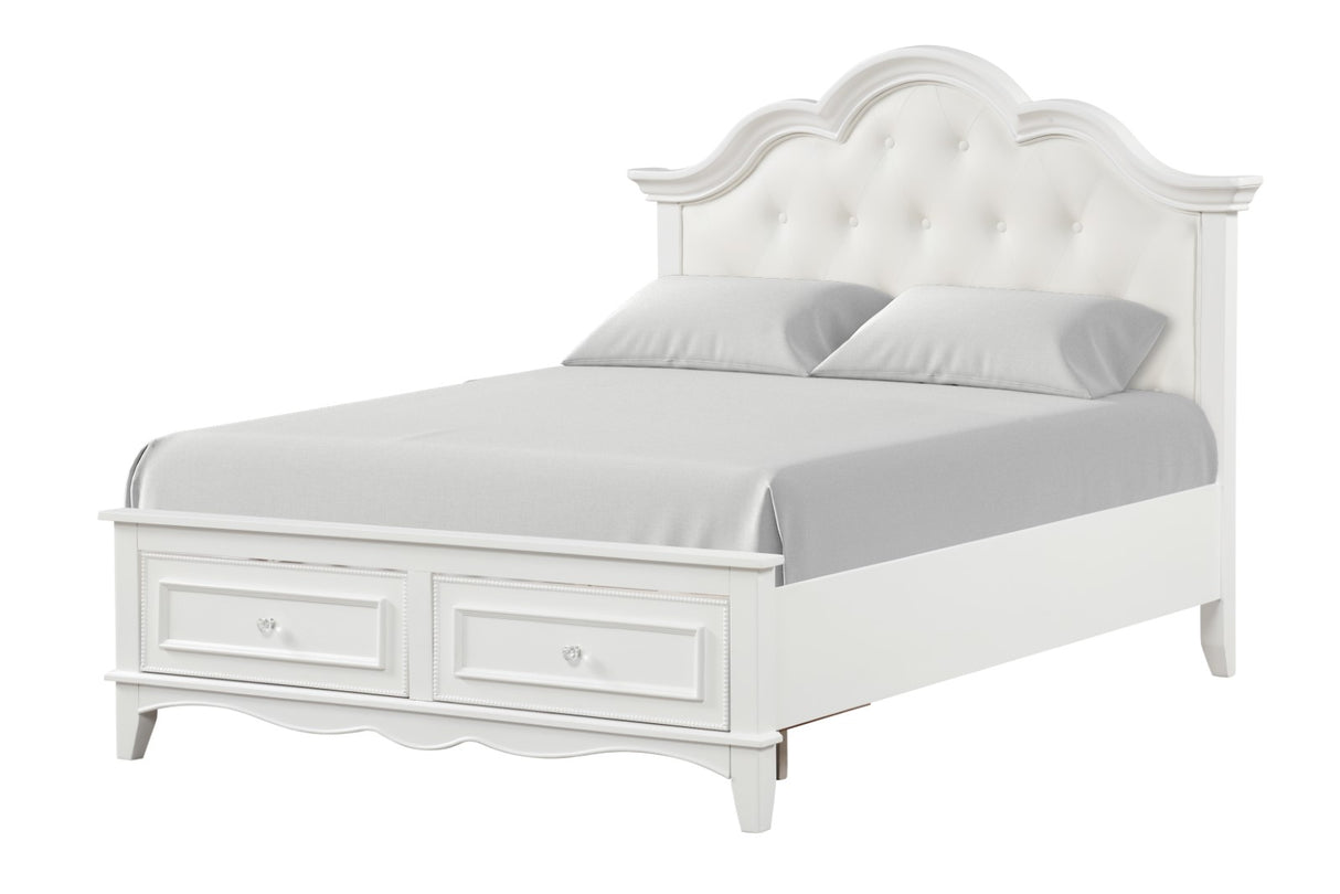 Naucalpan White Full Bed from Furniture of America - Luna Furniture