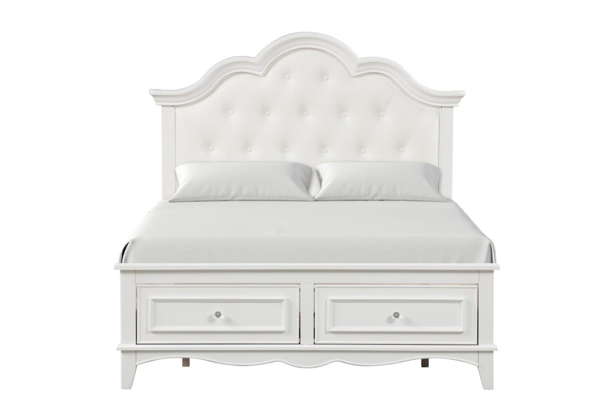 Naucalpan White Full Bed from Furniture of America - Luna Furniture