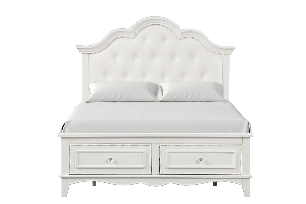 Naucalpan White Twin Bed from Furniture of America - Luna Furniture