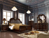 Fromberg Brown Cherry Queen Bed from Furniture of America - Luna Furniture
