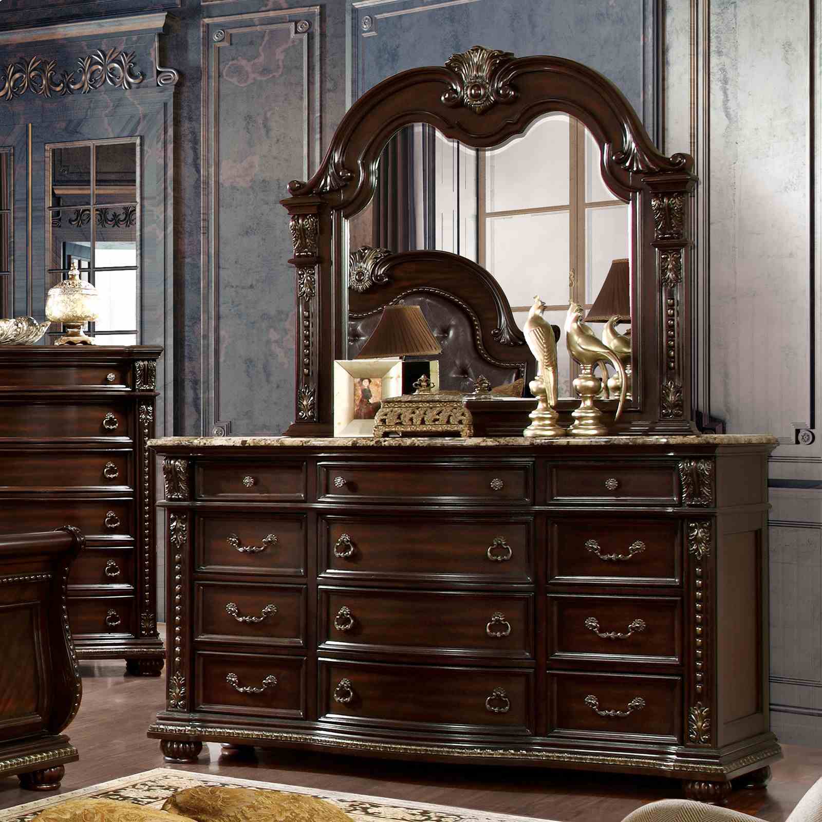 Furniture of America Fromberg Brown Cherry Dresser – Luna Furniture