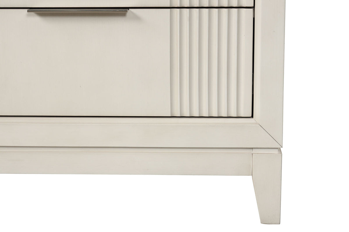 Isadore Antique White 5 Pc Queen Bedroom Set from Furniture of America - Luna Furniture