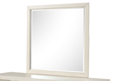 Isadore Antique White Mirror (Mirror Only) from Furniture of America - Luna Furniture