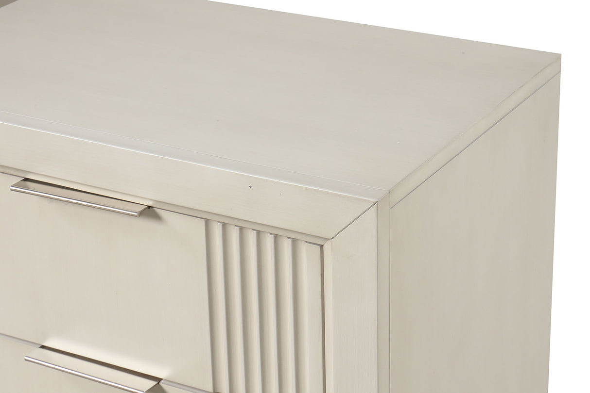 Isadore Antique White Transitional Bedroom Set from Furniture of America - Luna Furniture
