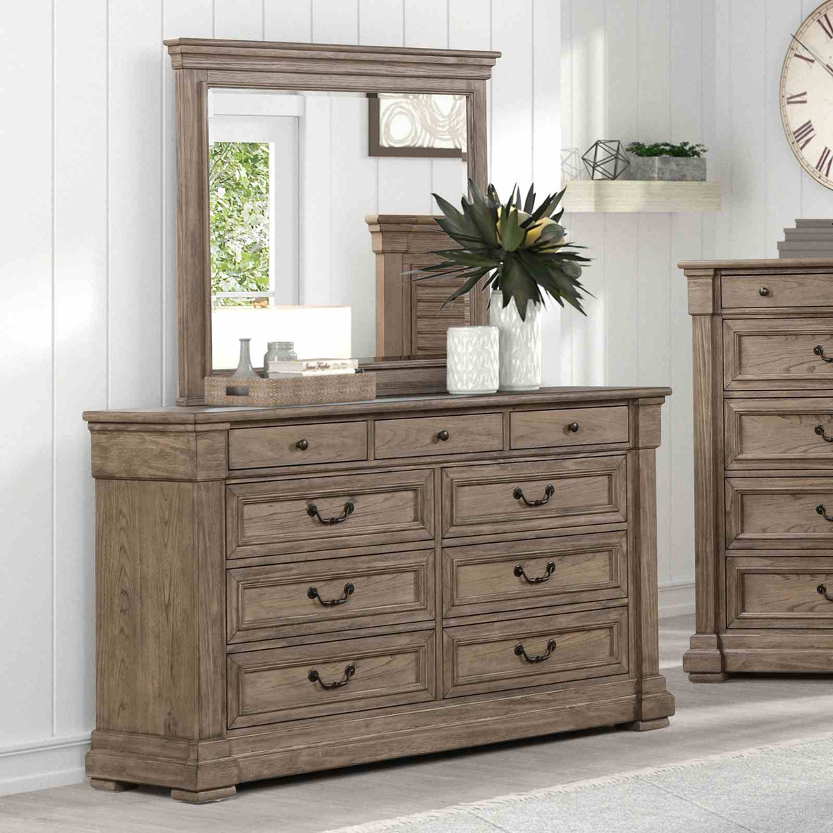 Sheringham Weathered Gray 5 Pc Queen Bedroom Set from Furniture of America - Luna Furniture