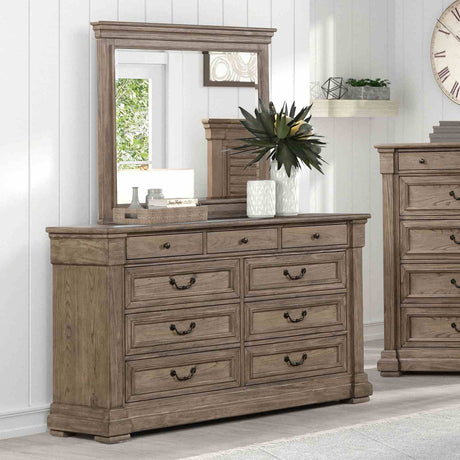 Sheringham Weathered Gray 5-Piece Queen Bedroom Set from Furniture of America - Luna Furniture