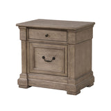 Sheringham Weathered Gray Transitional Bedroom Set from Furniture of America - Luna Furniture