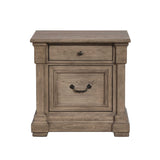 Sheringham Weathered Gray Transitional Bedroom Set from Furniture of America - Luna Furniture