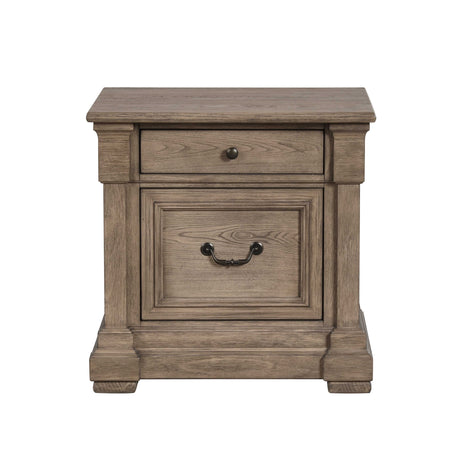 Sheringham Weathered Gray Transitional Bedroom Set from Furniture of America - Luna Furniture