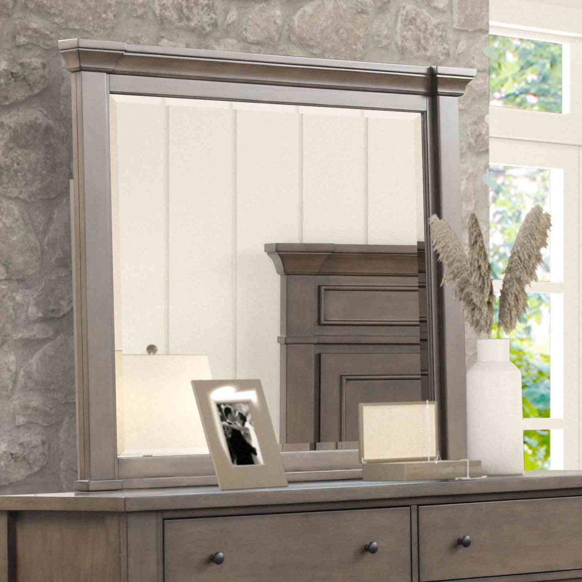 Huddersfield Dark Walnut 5 Pc Queen Bedroom Set from Furniture of America - Luna Furniture