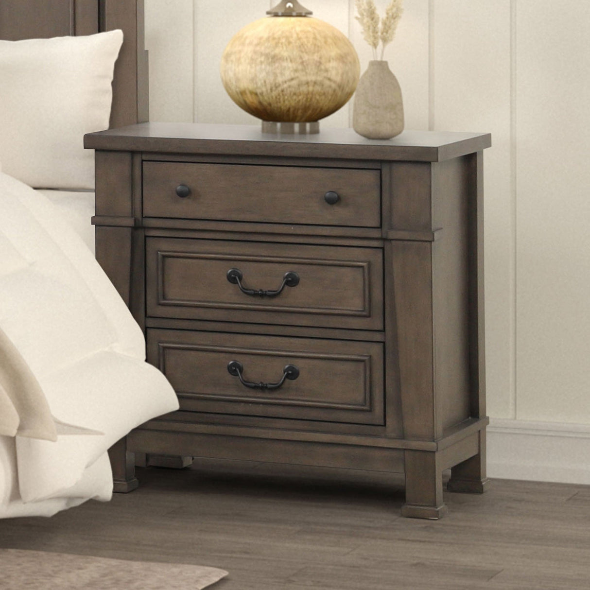 Huddersfield Dark Walnut Transitional Bedroom Set from Furniture of America - Luna Furniture