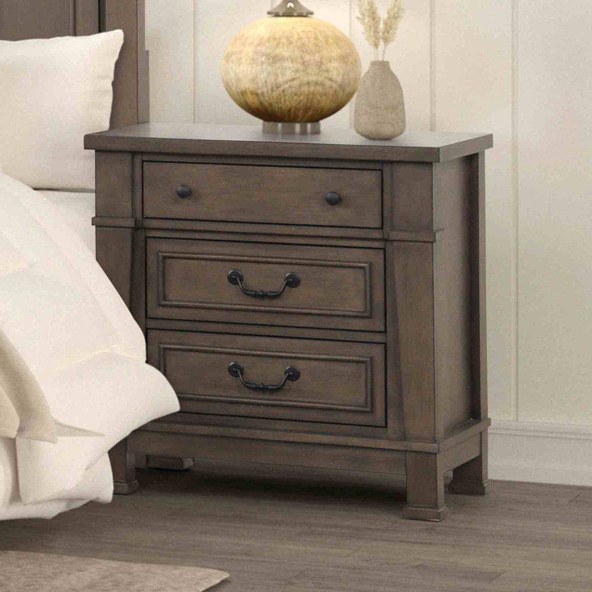Huddersfield Dark Walnut 5 Pc Queen Bedroom Set from Furniture of America - Luna Furniture