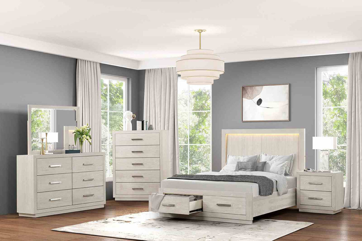 Wellingborough Light Gray Queen Bed from Furniture of America - Luna Furniture
