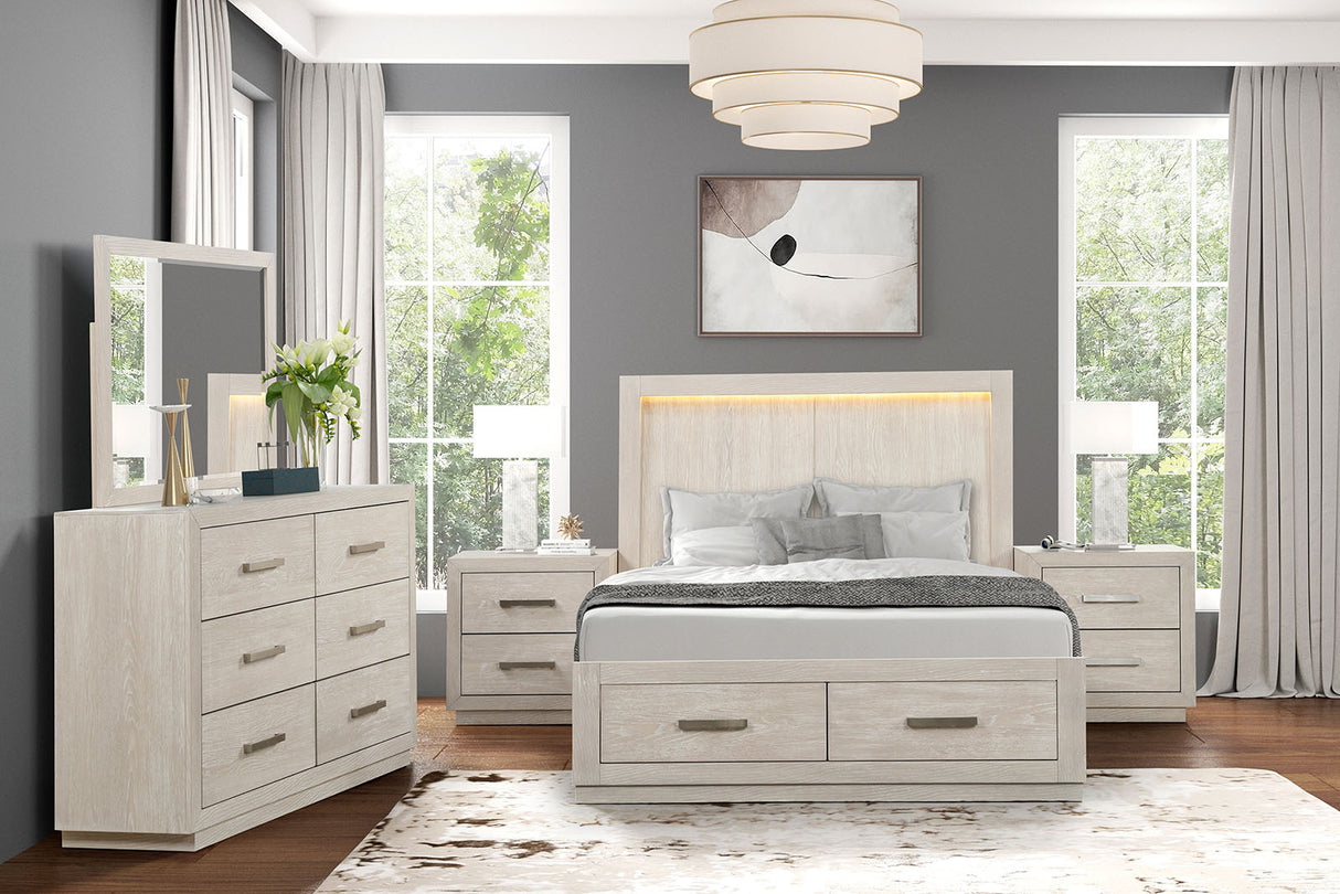 Wellingborough Light Gray Queen Bed from Furniture of America - Luna Furniture