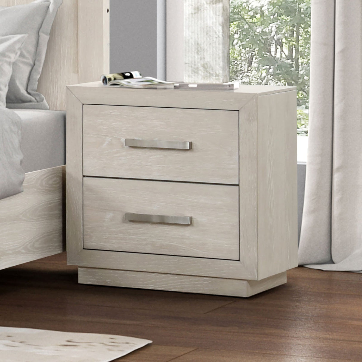 Wellingborough Light Gray Transitional Bedroom Set from Furniture of America - Luna Furniture