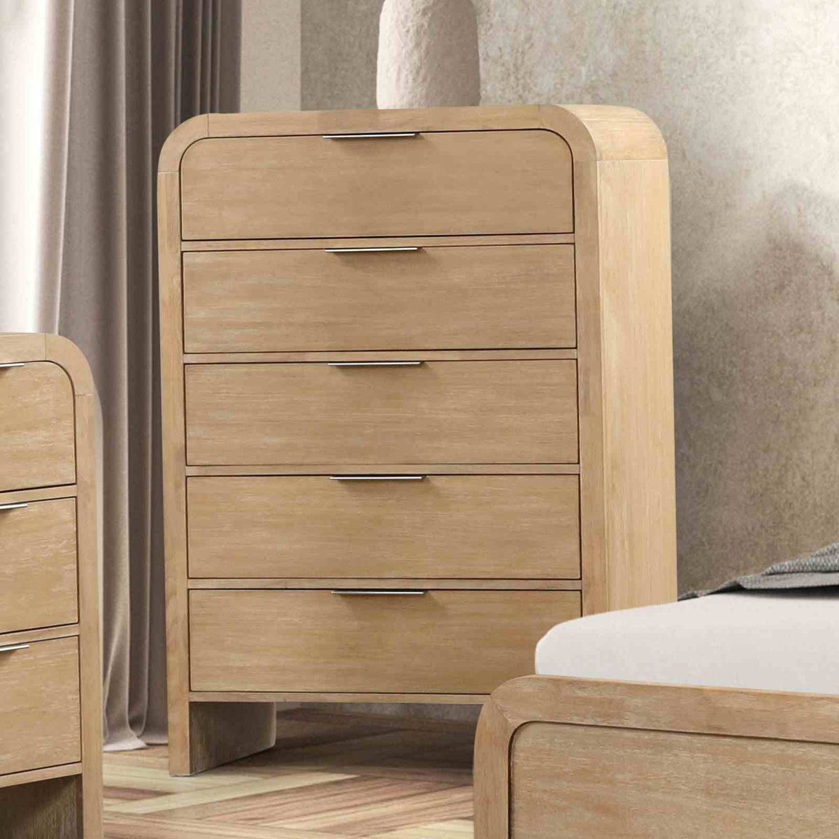 Handforth Natural 5 Pc Queen Bedroom Set from Furniture of America - Luna Furniture