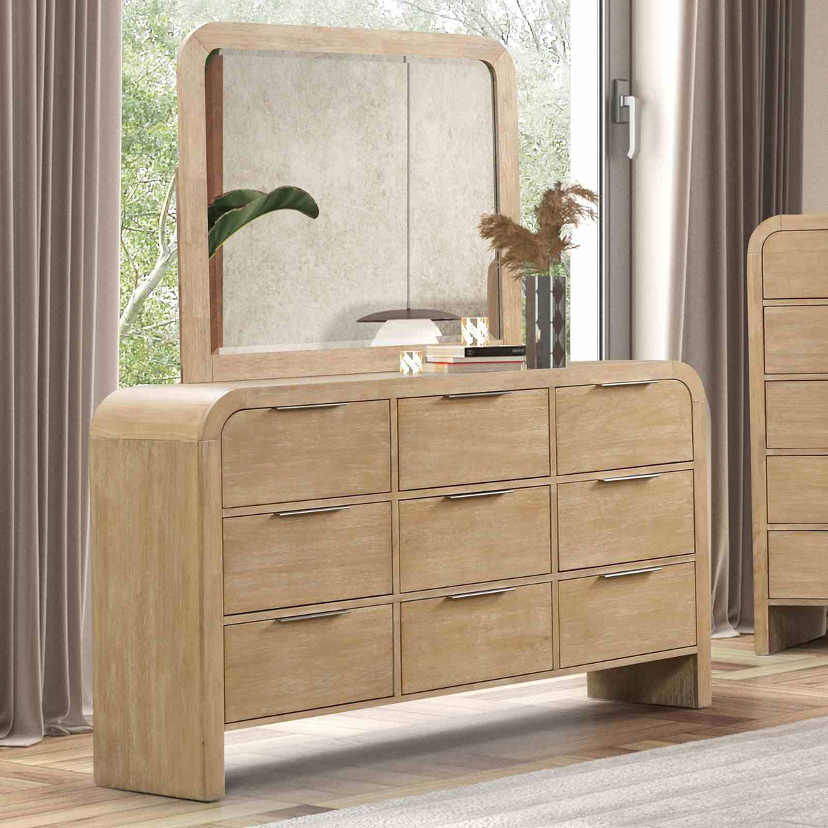 Handforth Natural 5 Pc Queen Bedroom Set from Furniture of America - Luna Furniture